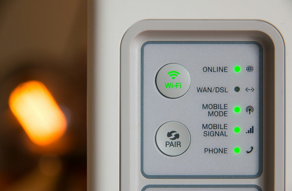 Wireless router control panel